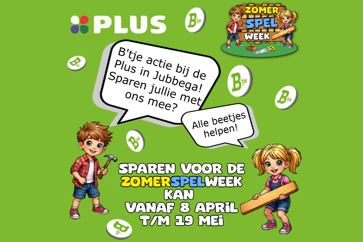 Lees meer over het artikel B’tje actie bij de Plus Simonides in Jubbega!